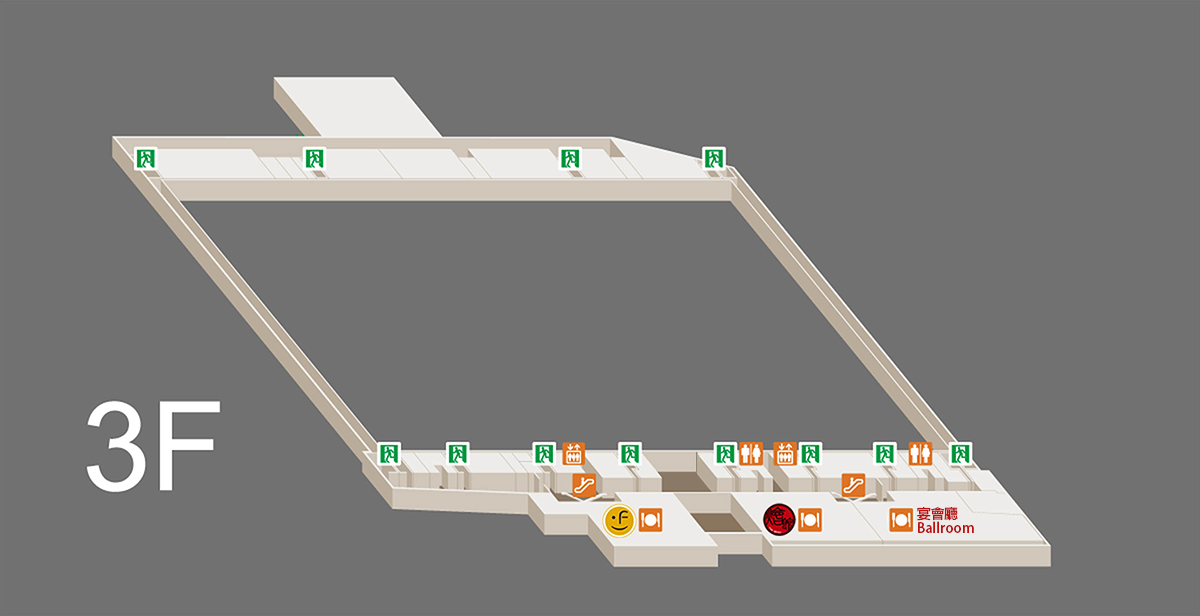 Hall 1 amenities 3F